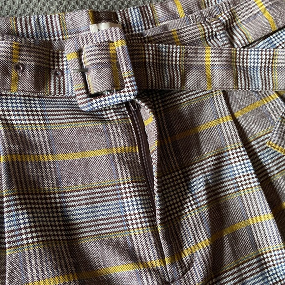 A New Day Belted Pleat Front Plaid Pant Size 10 - Picture 6 of 13